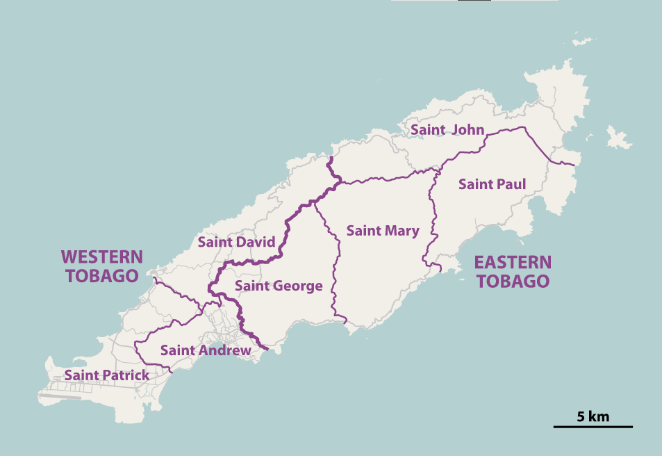 map of tobago parishes